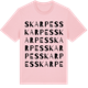 Pink Cotton t-shirt med Skarpes ordlek t-shirt
