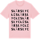 Pink Cotton t-shirt med Skärslycke ordlek t-shirt