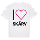 White t-shirt med Jag älskar Skärv t-shirt stort tryck