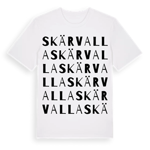 Skärvalla ordlek t-shirt – ekologisk bomull t-shirt från Pinshirt
