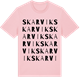 Pink Cotton t-shirt med Skarvik ordlek t-shirt