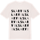 Vintage White t-shirt med Skarvik ordlek t-shirt