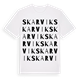 White t-shirt med Skarvik ordlek t-shirt