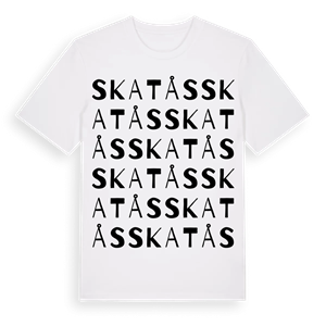 Skatås ordlek t-shirt – ekologisk bomull t-shirt från Pinshirt