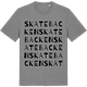 Mid Heather Gray t-shirt med Skatebacken ordlek t-shirt