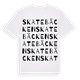 White t-shirt med Skatebäcken ordlek t-shirt