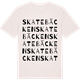 Vintage White t-shirt med Skatebäcken ordlek t-shirt