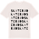 Vintage White t-shirt med Skaterud ordlek t-shirt