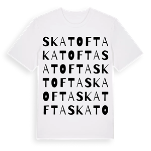 Skatofta ordlek t-shirt – ekologisk bomull t-shirt från Pinshirt