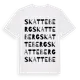 White t-shirt med Skatteberg ordlek t-shirt