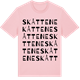 Pink Cotton t-shirt med Skåttene ordlek t-shirt