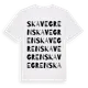 White t-shirt med Skave Gren ordlek t-shirt