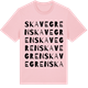 Pink Cotton t-shirt med Skave gren ordlek t-shirt