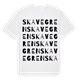White t-shirt med Skave gren ordlek t-shirt