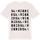 Vintage White t-shirt med Skave gren ordlek t-shirt