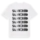 White t-shirt med Skaveröd ordlek t-shirt