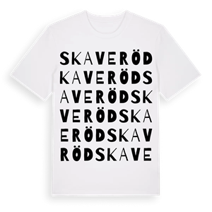 Skaveröd ordlek t-shirt – ekologisk bomull t-shirt från Pinshirt