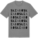 Mid Heather Gray t-shirt med Skeabo ordlek t-shirt
