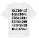 White t-shirt med Skeddalen ordlek t-shirt