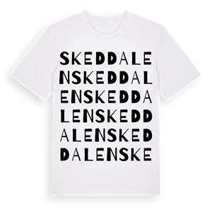 Skeddalen ordlek t-shirt – ekologisk bomull t-shirt från Pinshirt