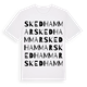 White t-shirt med Skedhammar ordlek t-shirt