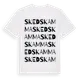 White t-shirt med Skedskamma ordlek t-shirt