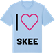 Blue Soul t-shirt med Jag älskar Skee t-shirt stort tryck