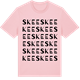 Pink Cotton t-shirt med Skee ordlek t-shirt