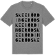 Mid Heather Gray t-shirt med Skeebördingeröd ordlek t-shirt