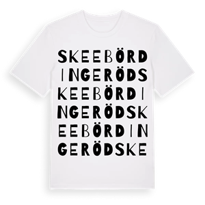 Skeebördingeröd ordlek t-shirt – ekologisk bomull t-shirt från Pinshirt
