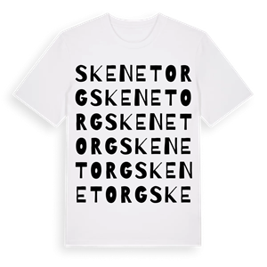 Skene torg ordlek t-shirt – ekologisk bomull t-shirt från Pinshirt