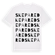 White t-shirt med Skepared ordlek t-shirt