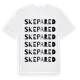 White t-shirt med Skepared ordlek t-shirt