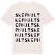 Vintage White t-shirt med Skephult ordlek t-shirt