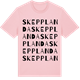 Pink Cotton t-shirt med Skepplanda ordlek t-shirt