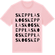 Pink Cotton t-shirt med Skepplaskog ordlek t-shirt