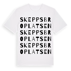 Skeppsbroplatsen ordlek t-shirt – ekologisk bomull t-shirt från Pinshirt