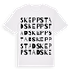 White t-shirt med Skeppstad ordlek t-shirt