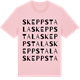 Pink Cotton t-shirt med Skeppstala ordlek t-shirt