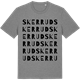 Mid Heather Gray t-shirt med Skerrud ordlek t-shirt