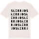 Vintage White t-shirt med Skerrud ordlek t-shirt