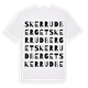 White t-shirt med Skerrudberget ordlek t-shirt