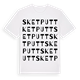 White t-shirt med Sketputt ordlek t-shirt