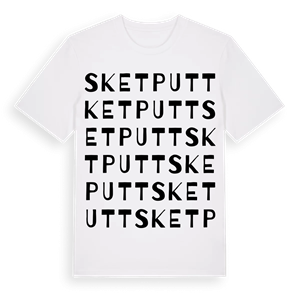 Sketputt ordlek t-shirt – ekologisk bomull t-shirt från Pinshirt