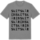 Mid Heather Gray t-shirt med Sketskären ordlek t-shirt