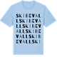 Blue Soul t-shirt med Skibevall ordlek t-shirt