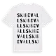 White t-shirt med Skibevall ordlek t-shirt