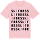 Pink Cotton t-shirt med Skifors ordlek t-shirt