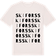 Vintage White t-shirt med Skifors ordlek t-shirt