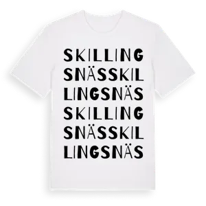 Skillingsnäs ordlek t-shirt – ekologisk bomull t-shirt från Pinshirt